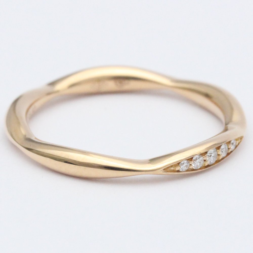 CHANELPolished  Camellia Half Eternity Diamond Ring #50 18K Pink Gold BF558039 - Picture 5 of 8